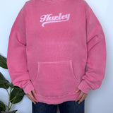 FADED VINTAGE HURLEY SPELLOUT HOODIE - 12