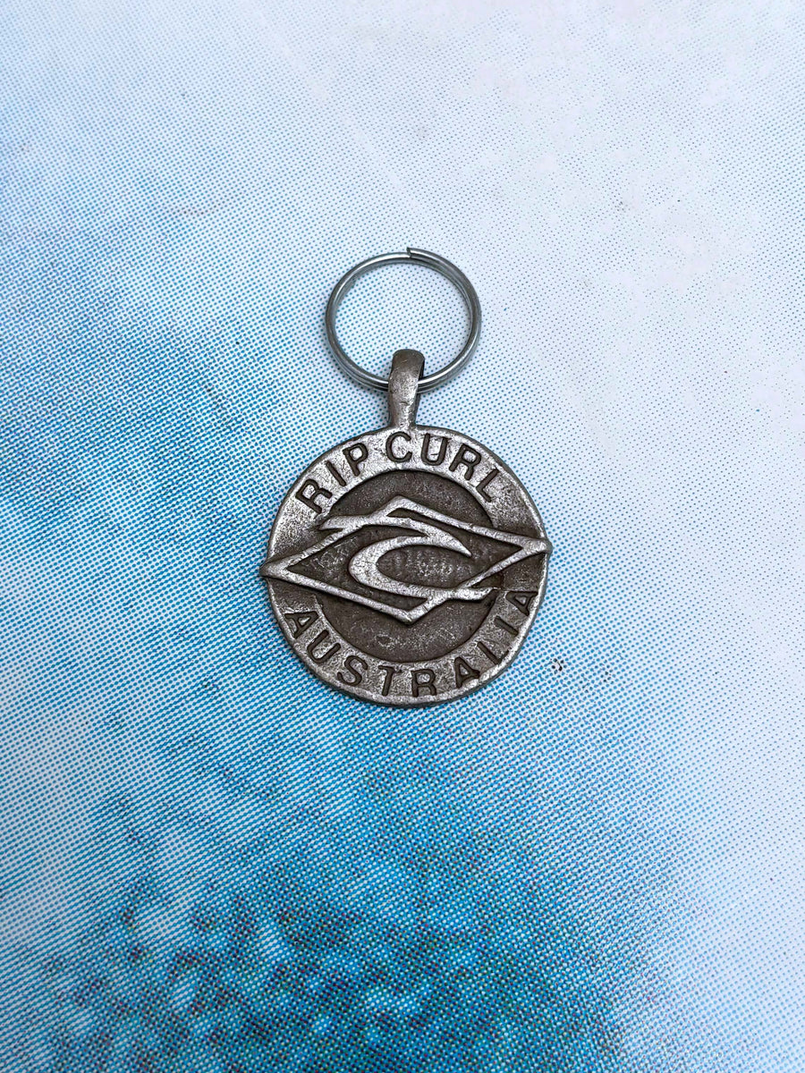 VINTAGE RIP CURL METAL KEYCHAIN