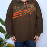 VINTAGE QUIKSILVER LONG SLEEVE POLO - M
