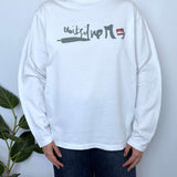 VINTAGE QUIKSILVER SCRIPT LONG SLEEVE TEE - S