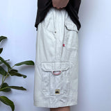 BAGGY VINTAGE QUIKSILVER ADJUSTABLE CARGO SHORTS - L/XL