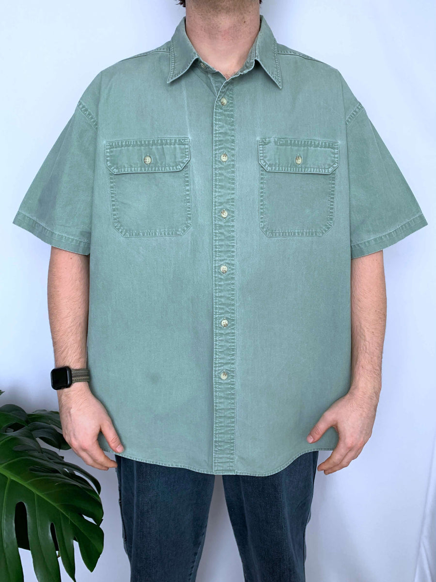 FADED VINTAGE LL BEAN BUTTON UP - XL