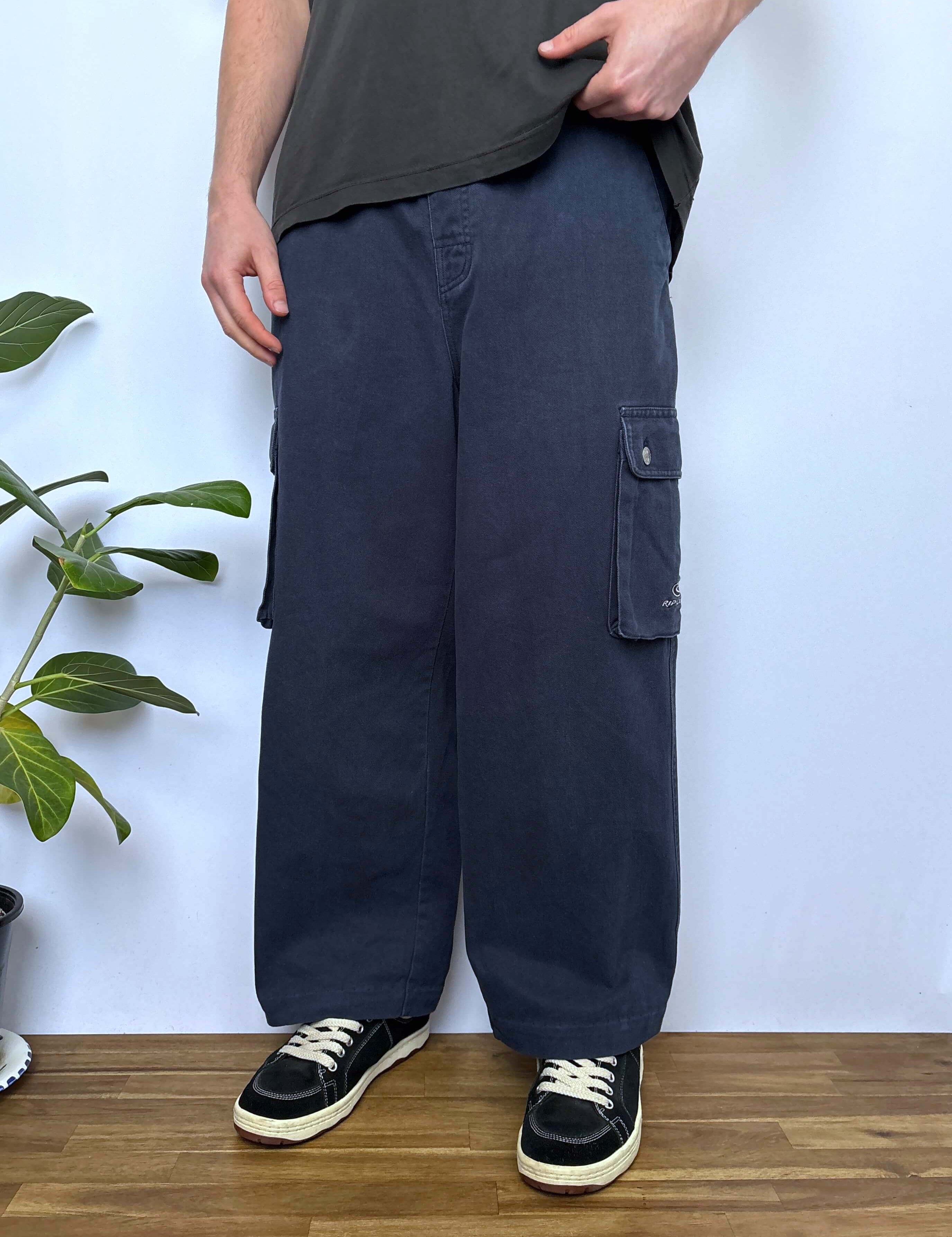 BAGGY VINTAGE RIP CURL CARGO PANTS - M