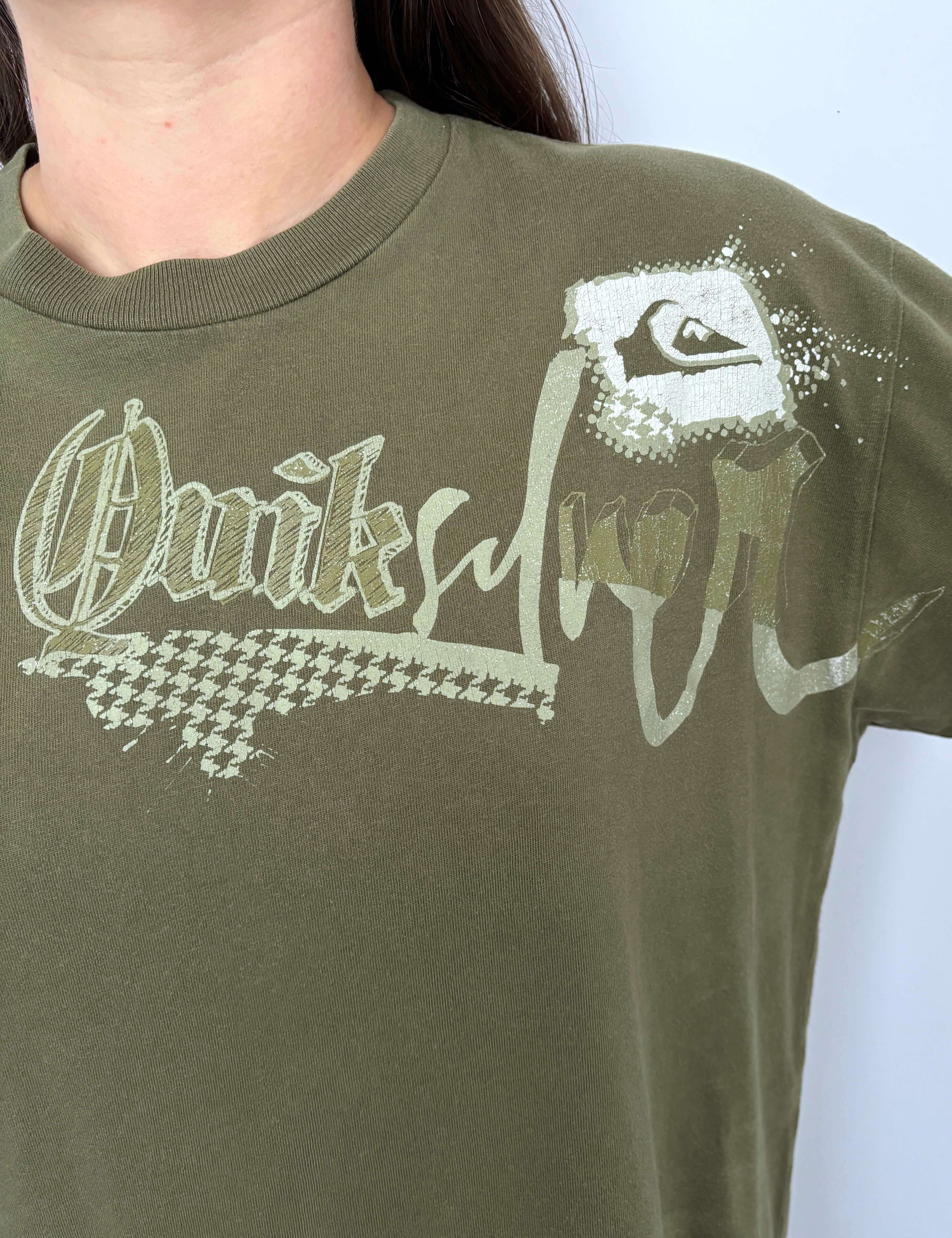 VINTAGE QUIKSILVER BIG SPELLOUT TEE - M