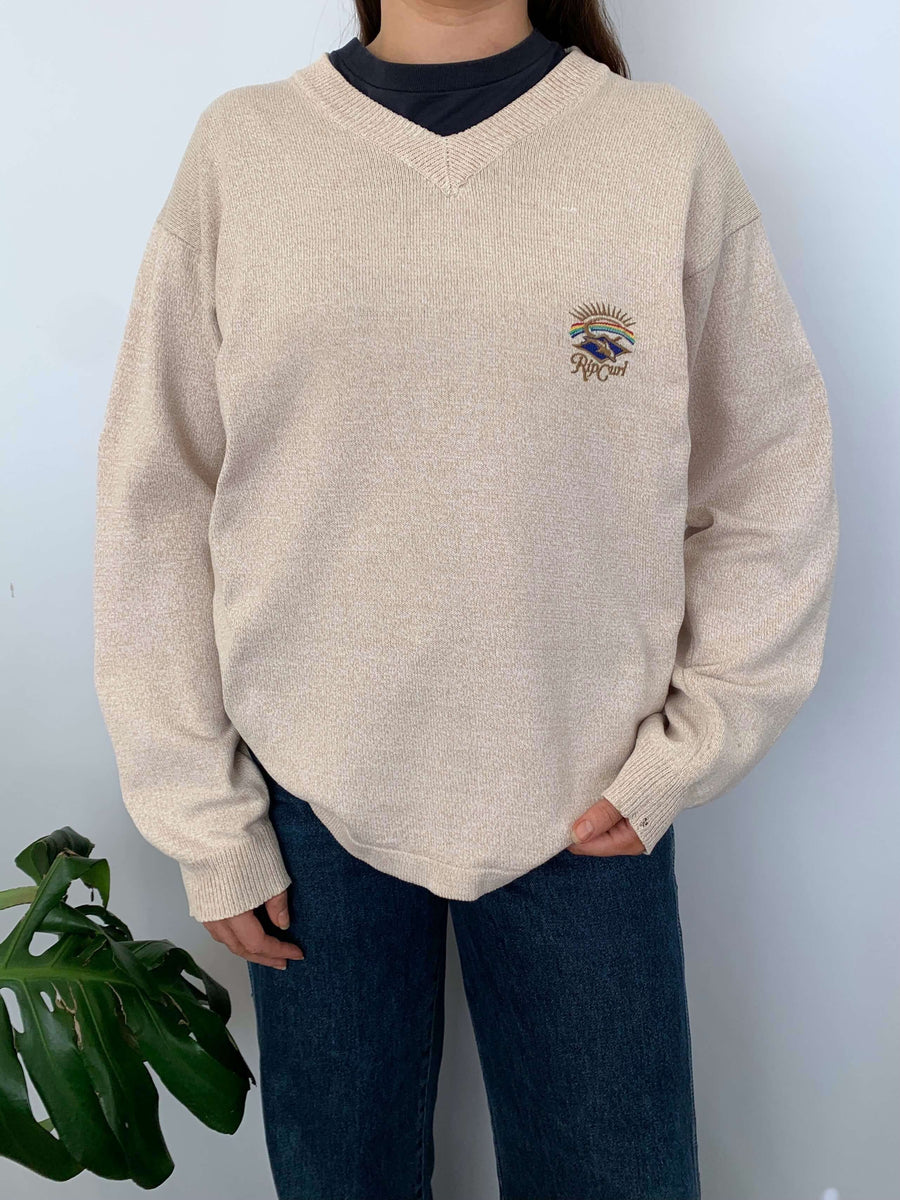90S RIP CURL EMBROIDERED KNIT JUMPER