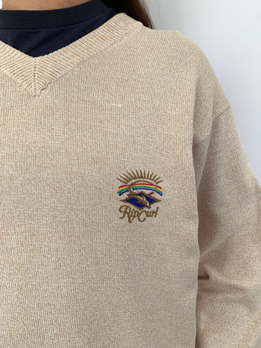 90S RIP CURL EMBROIDERED KNIT JUMPER