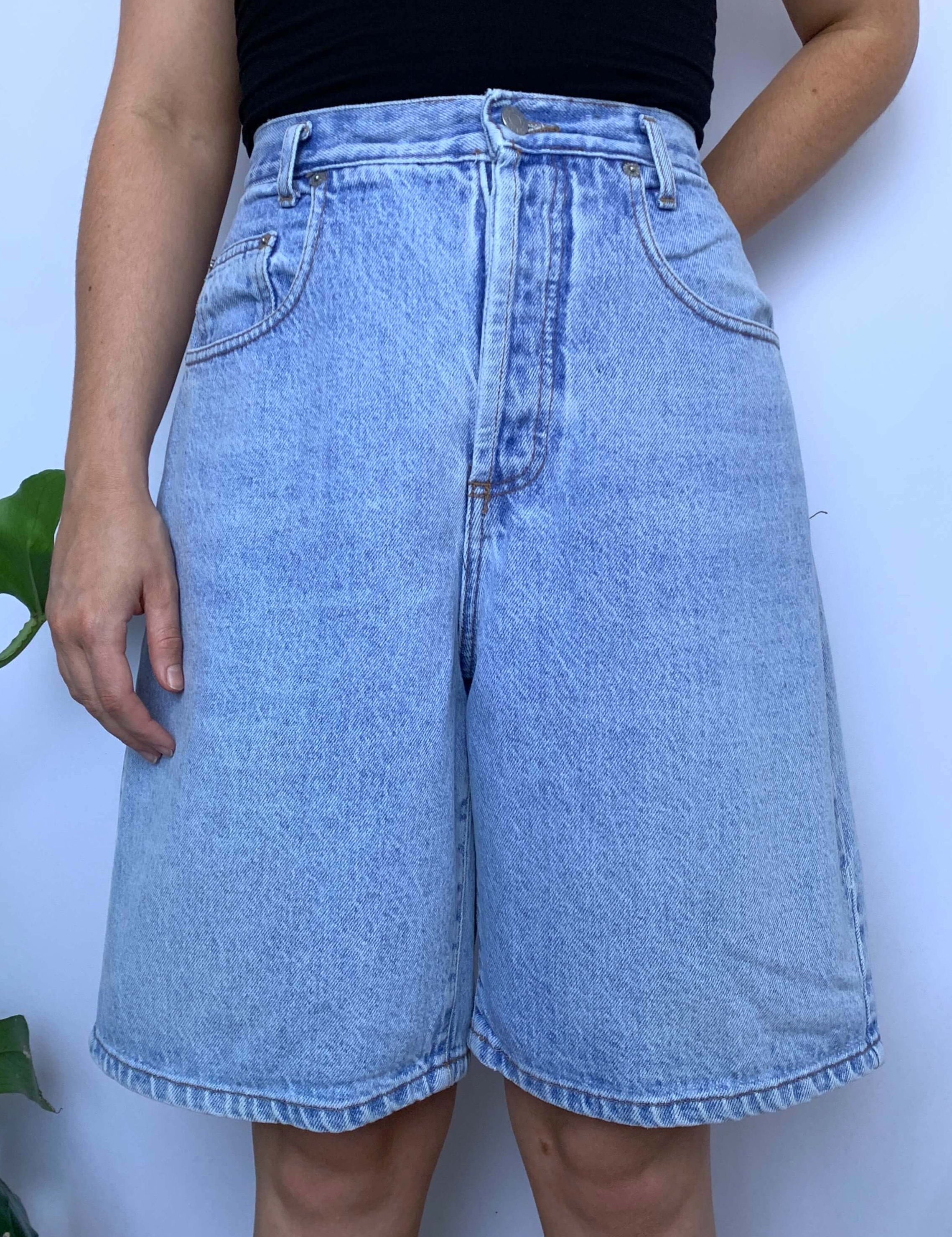 90S GUESS LIGHT WASH JORTS - W30/31