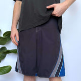 Y2K QUIKSILVER EMBROIDERED SIDE PANEL BOARDIES - 30"