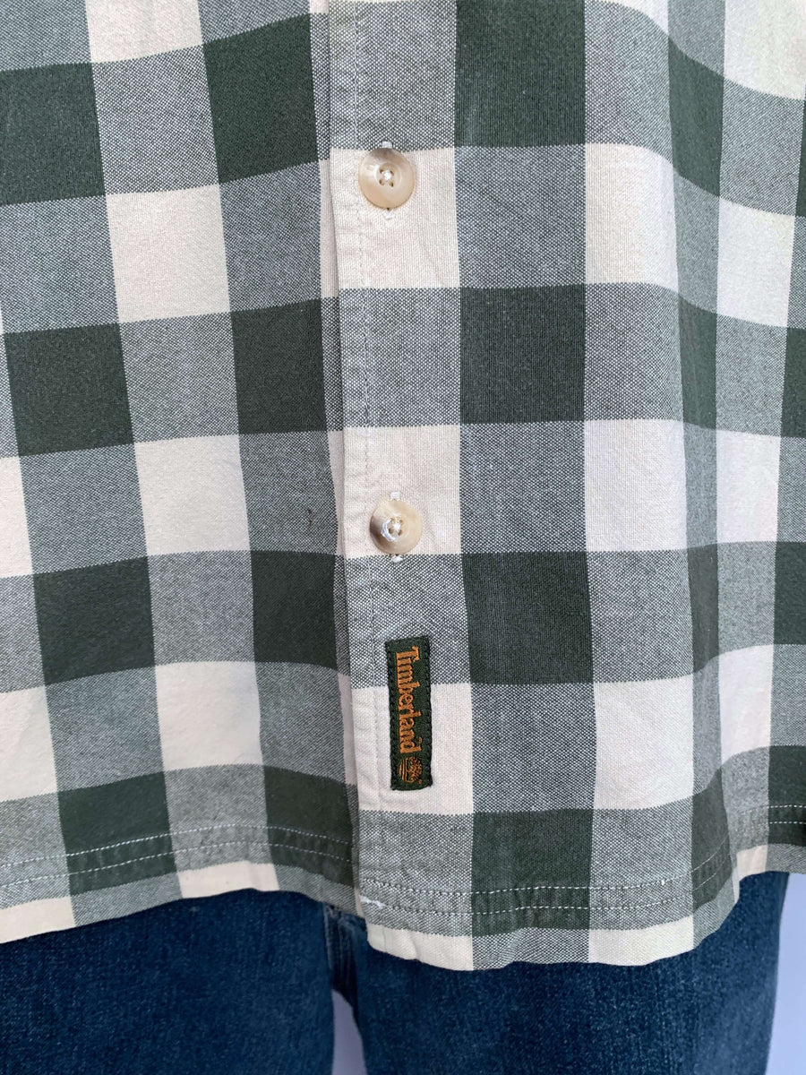 VINTAGE TIMBERLAND CHECK BUTTON UP - XL