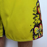 BAGGY Y2K QUIKSILVER HIBISCUS BOARDIES - 34"