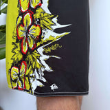 BAGGY Y2K QUIKSILVER HIBISCUS BOARDIES - 34"