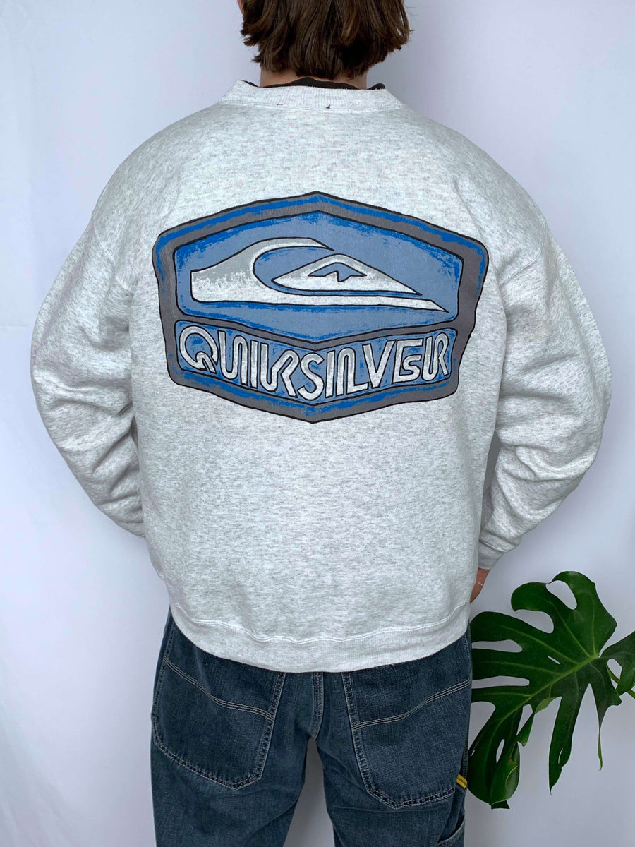 90S QUIKSILVER BIG LOGO CREWNECK - M