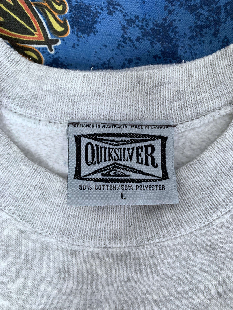 90S QUIKSILVER BIG LOGO CREWNECK - M