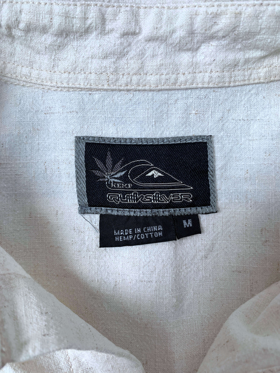 THICK 90S QUIKSILVER HEMP OVERSHIRT - M/L