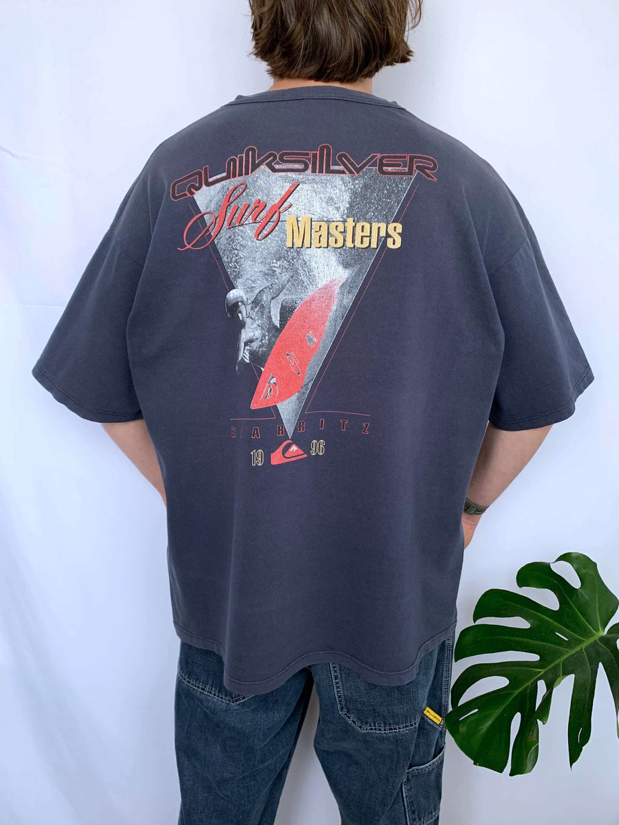 RARE FADED 1996 QUIKSILVER BIARRITZ MASTERS TEE - XL