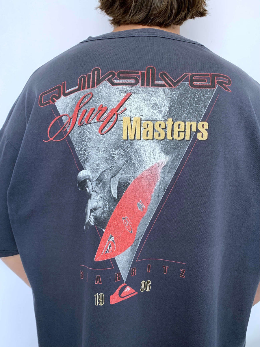 RARE FADED 1996 QUIKSILVER BIARRITZ MASTERS TEE - XL