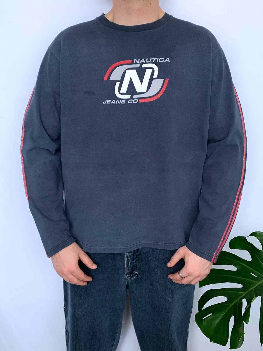 FADED VINTAGE NAUTICA LONG SLEEVE TEE - M/L