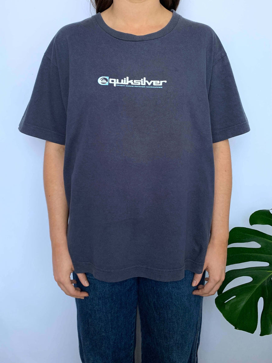 FADED NAVY VINTAGE QUIKSILVER SURFER TEE - S