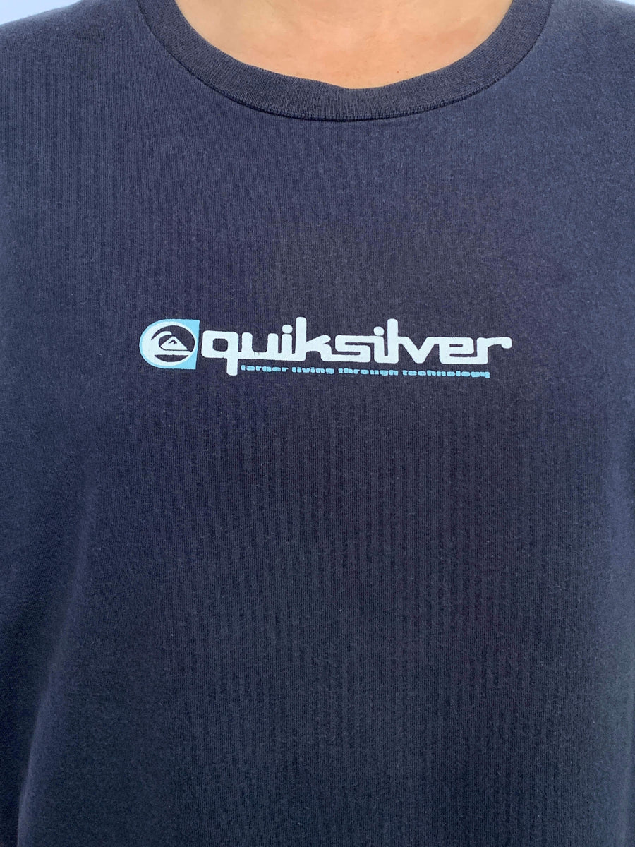 FADED NAVY VINTAGE QUIKSILVER SURFER TEE - S