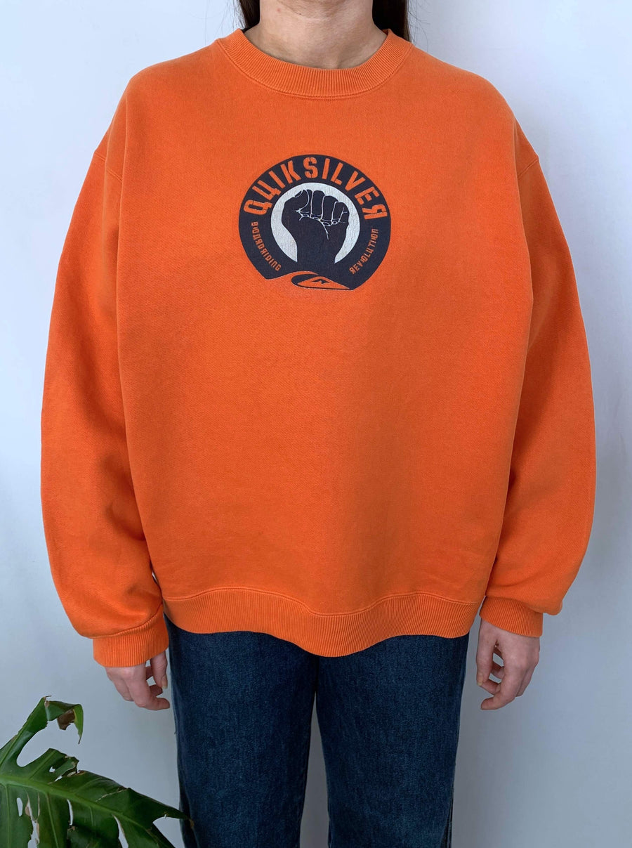 VINTAGE QUIKSILVER 'BOARDRIDING REVOLUTION' CREWNECK