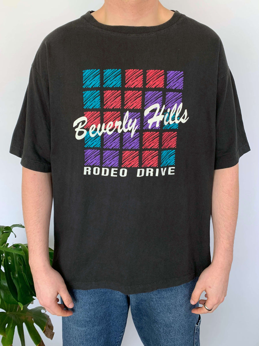 FADED 90S BEVERLEY HILLS RODEO DRIVE TEE - L