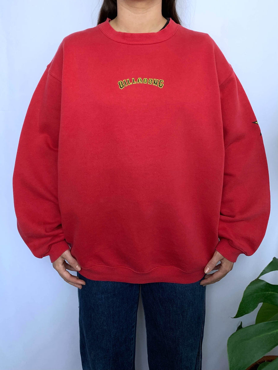 VINTAGE BILLABONG BIG SPELLOUT CREWNECK - M