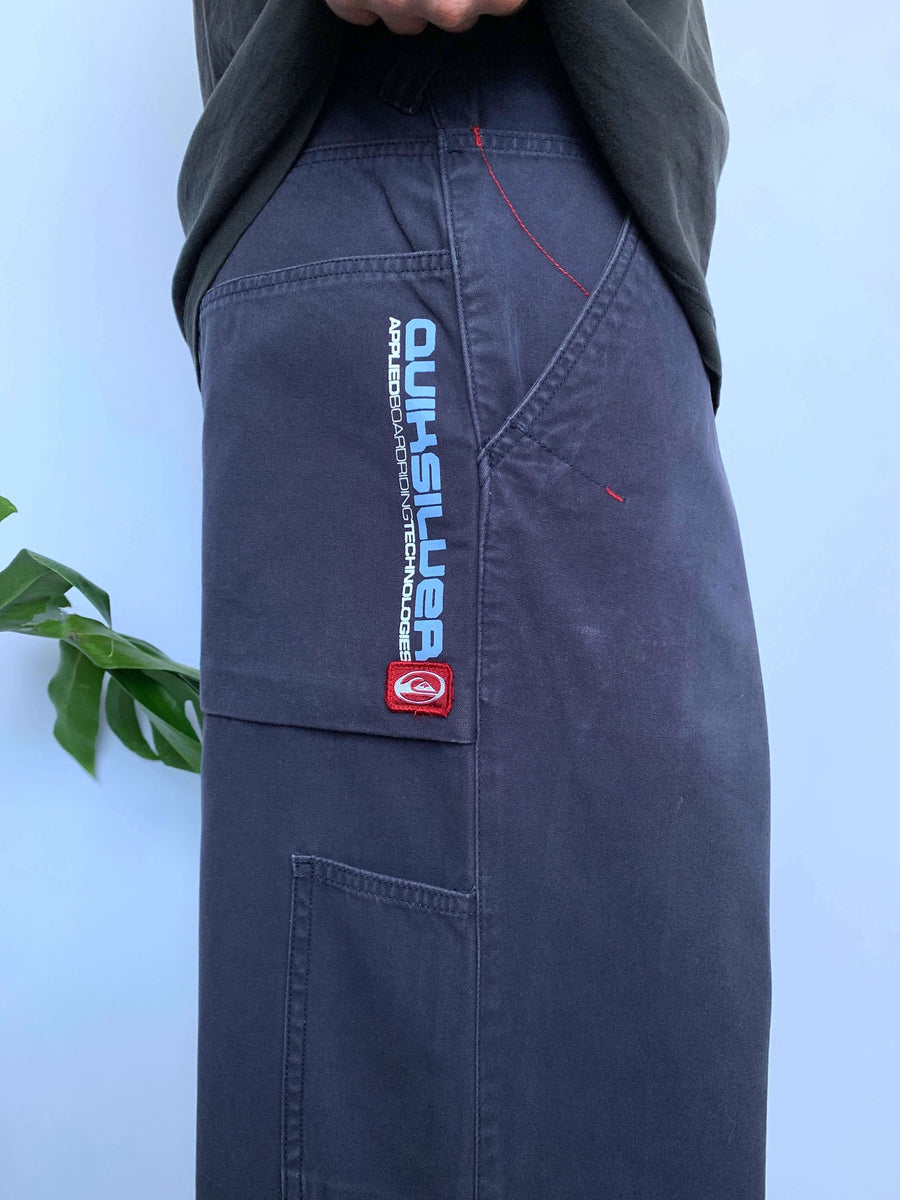 BAGGY VINTAGE QUIKSILVER COTTON PANTS - W34/35