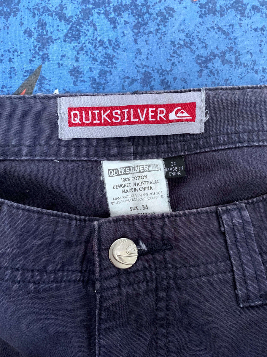 BAGGY VINTAGE QUIKSILVER COTTON PANTS - W34/35