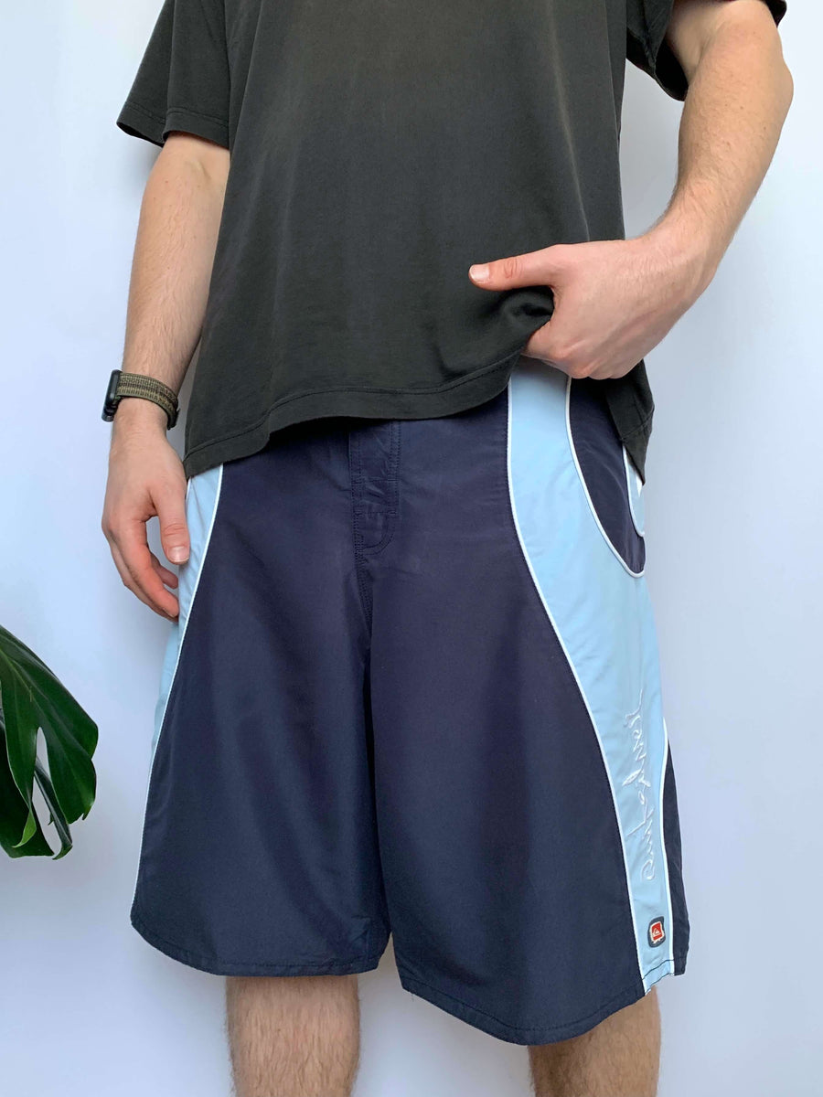 Y2K QUIKSILVER DOUBLE LOGO BOARDIES - W36/37