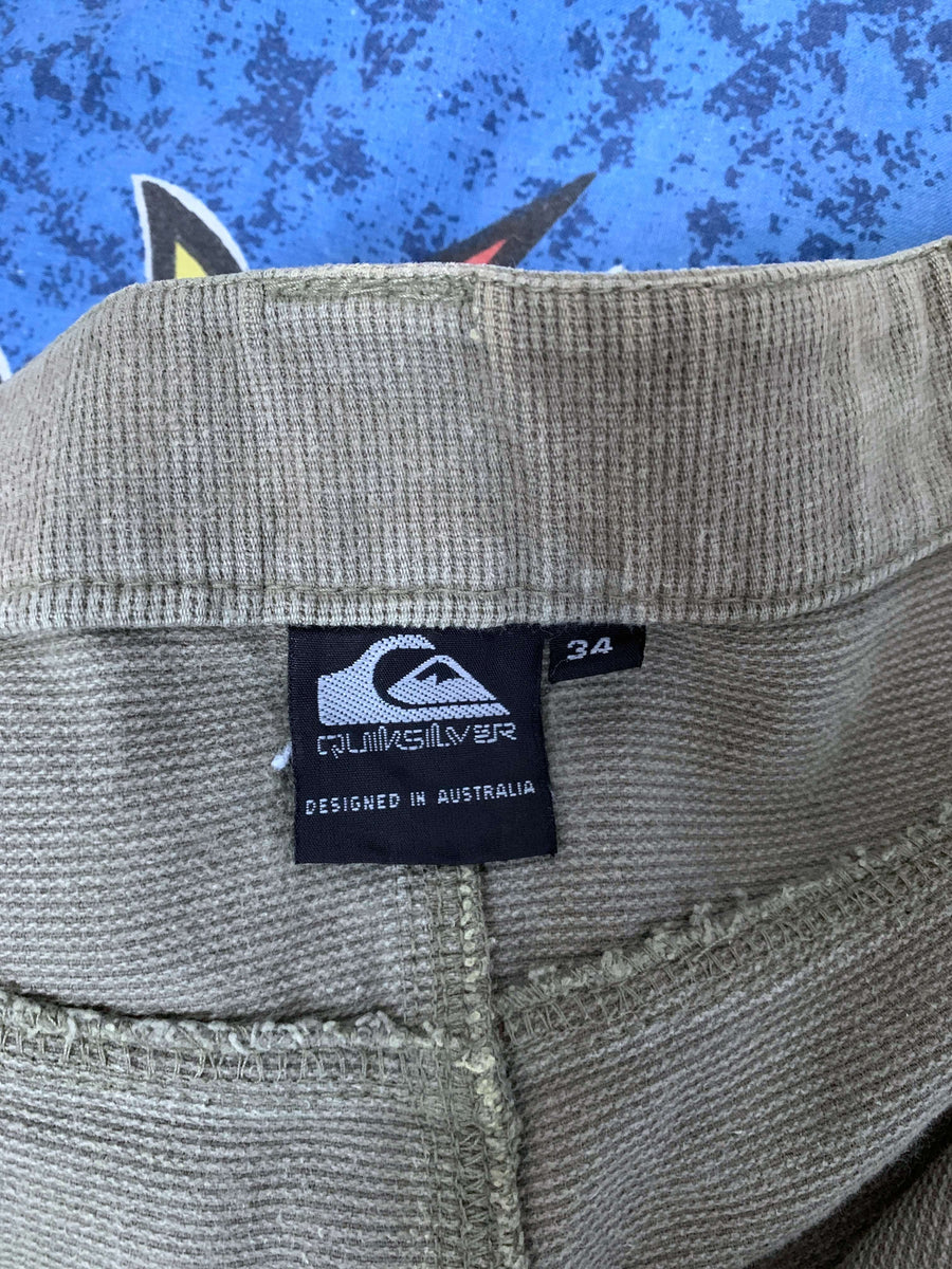 VINTAGE QUIKSILVER TEXTURED CARPENTER PANTS - W33