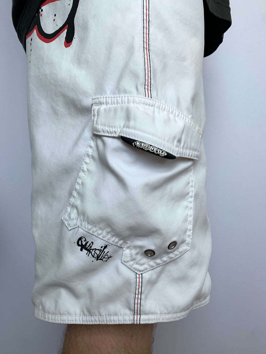 Y2K QUIKSILVER BIG SPELLOUT BOARDIES - W32/33