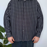 VINTAGE TOMMY HILFIGER CHECK BUTTON UP - L