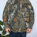 FADED VINTAGE FIELDSTAFF REALTREE STYLE OVERSHIRT - L