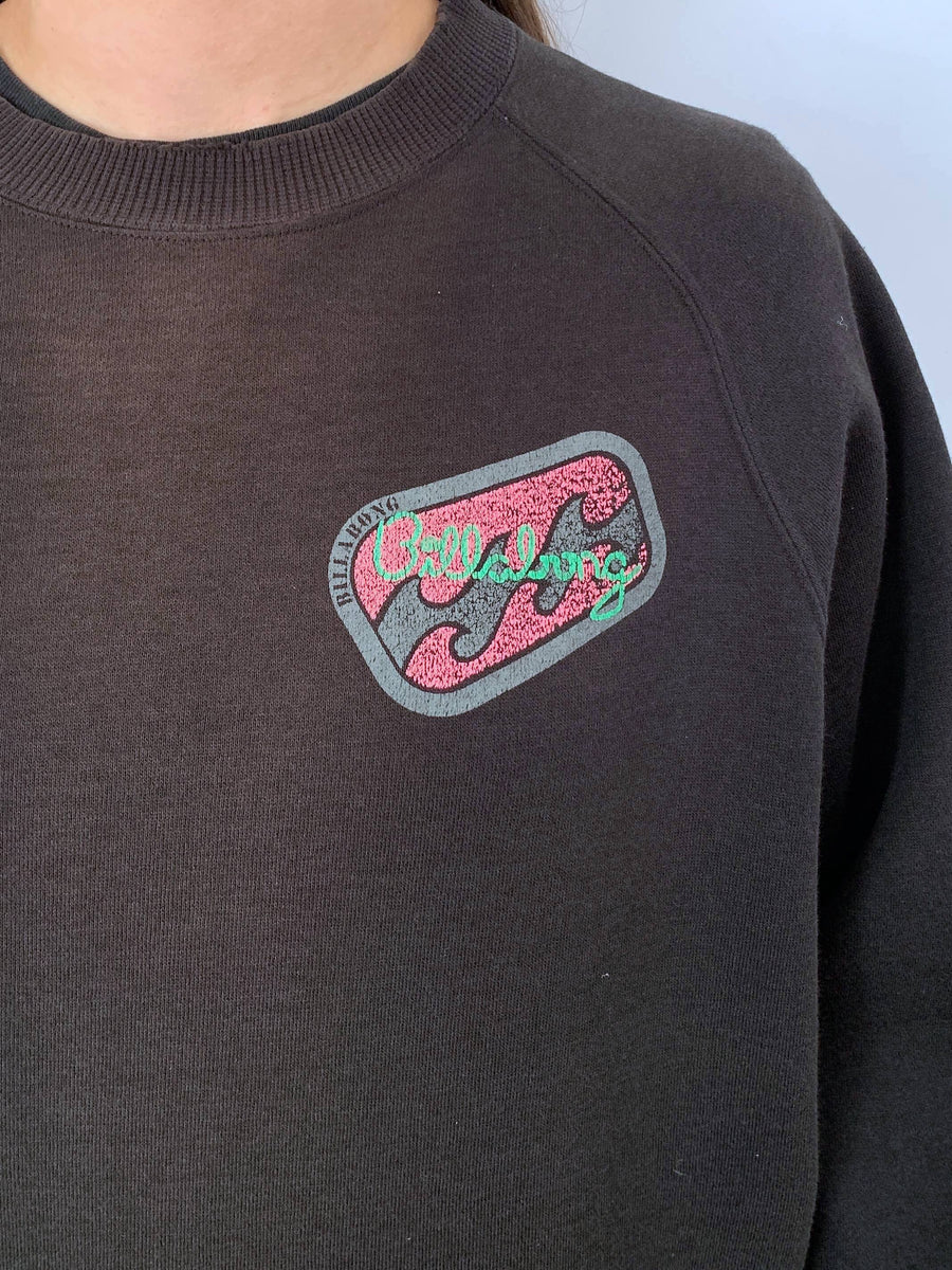 EARLY 90S BILLABONG BIG LOGO CREWNECK - S