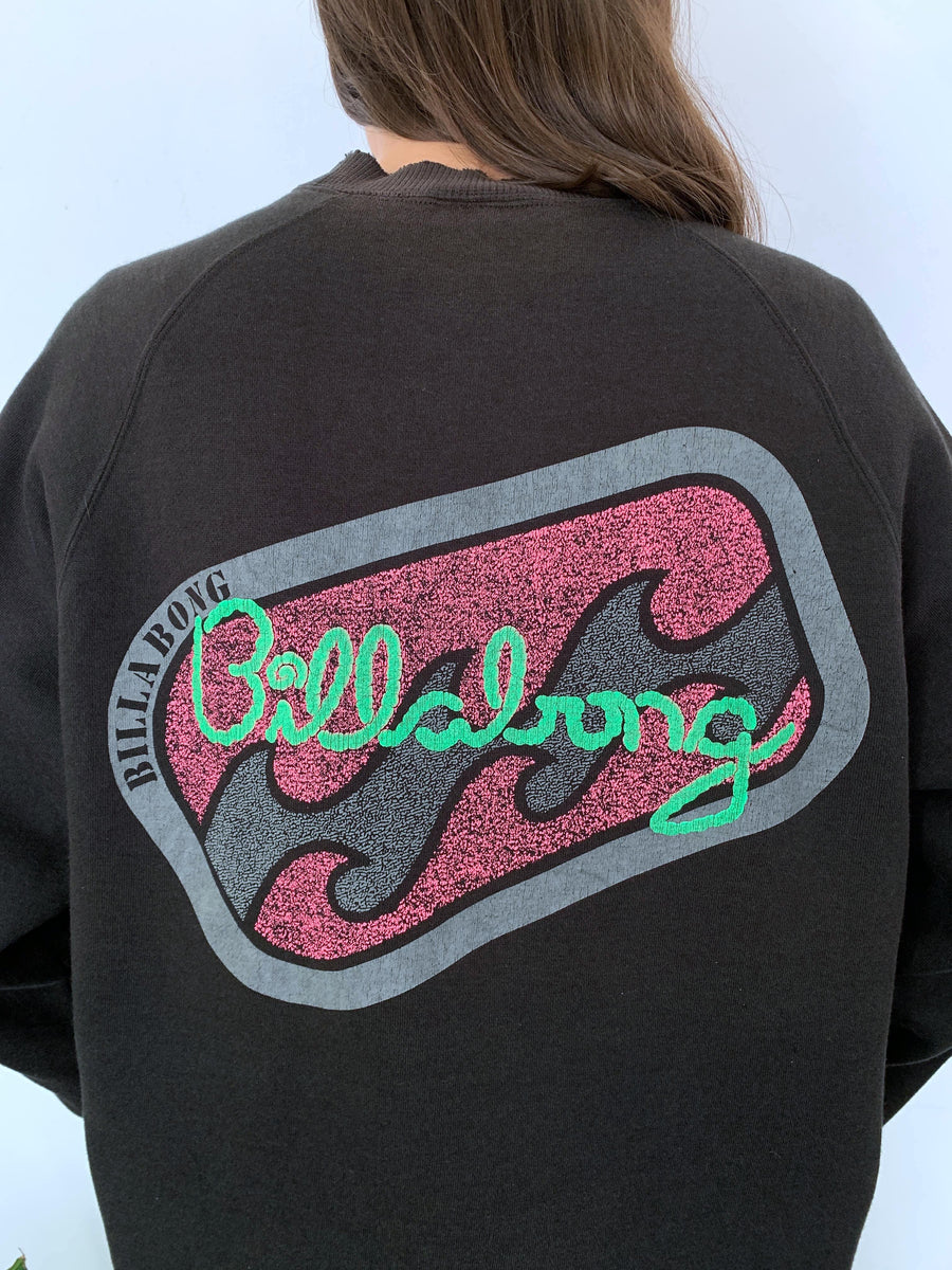 EARLY 90S BILLABONG BIG LOGO CREWNECK - S