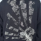 VINTAGE RISING SUN STYLE DRAGON SWEATER JACKET - L