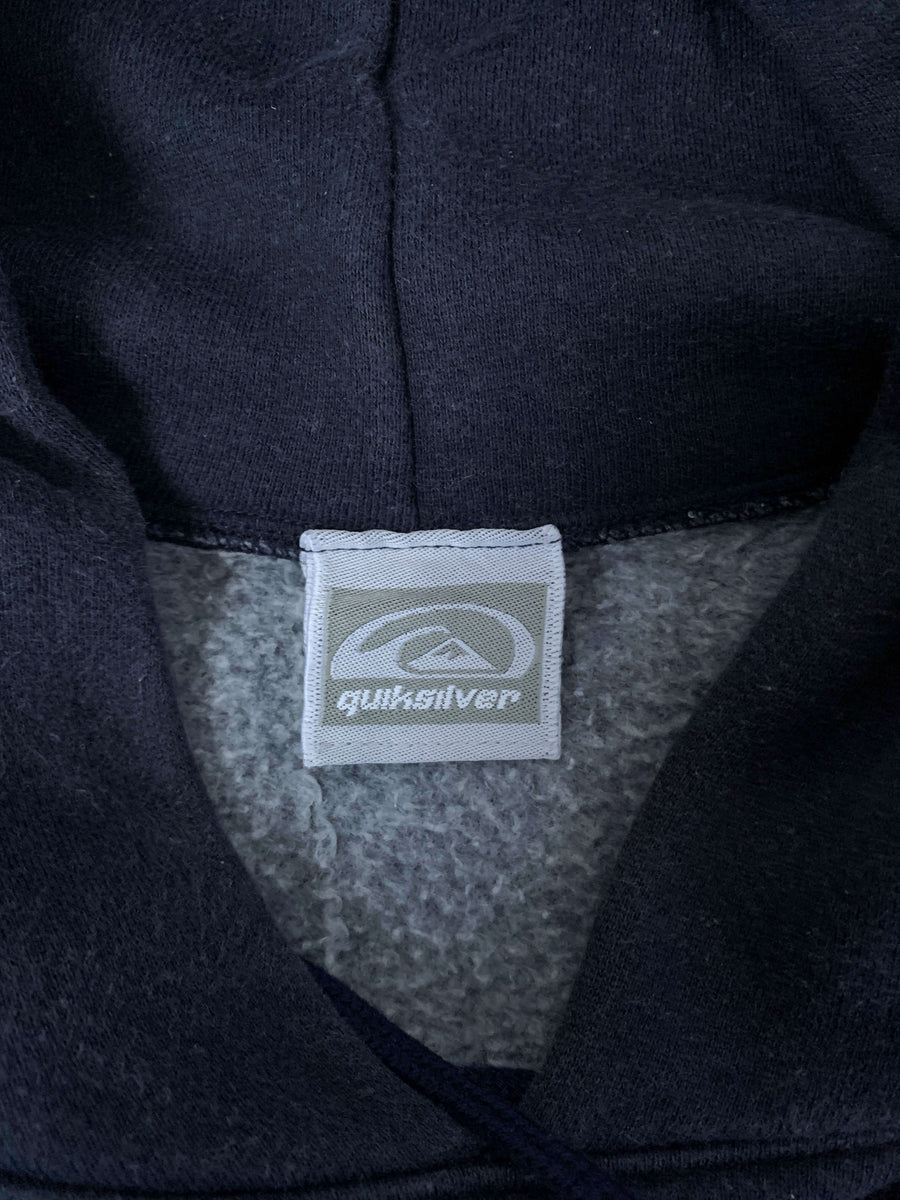 VINTAGE QUIKSILVER BIG SPELLOUT HOODIE - M