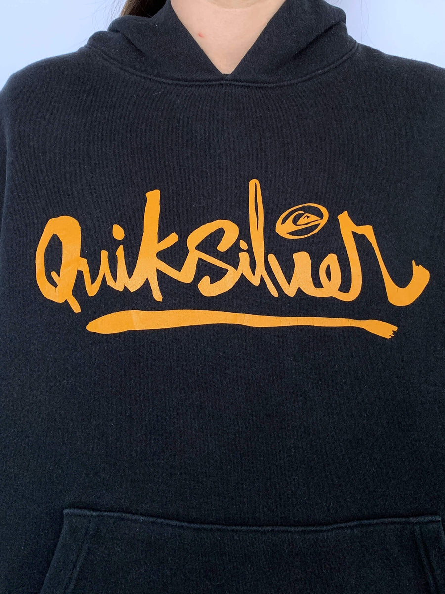 VINTAGE QUIKSILVER FRONT HIT HOODIE - M