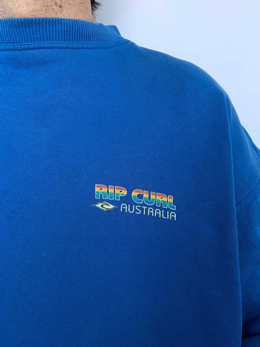 ULTRA RARE 90S RIP CURL RAINBOW WARRIOR CREWNECK - XL