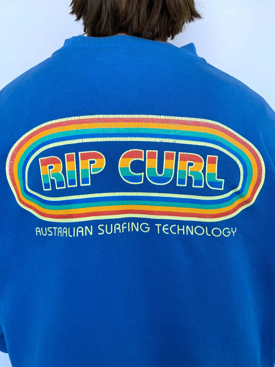 ULTRA RARE 90S RIP CURL RAINBOW WARRIOR CREWNECK - XL