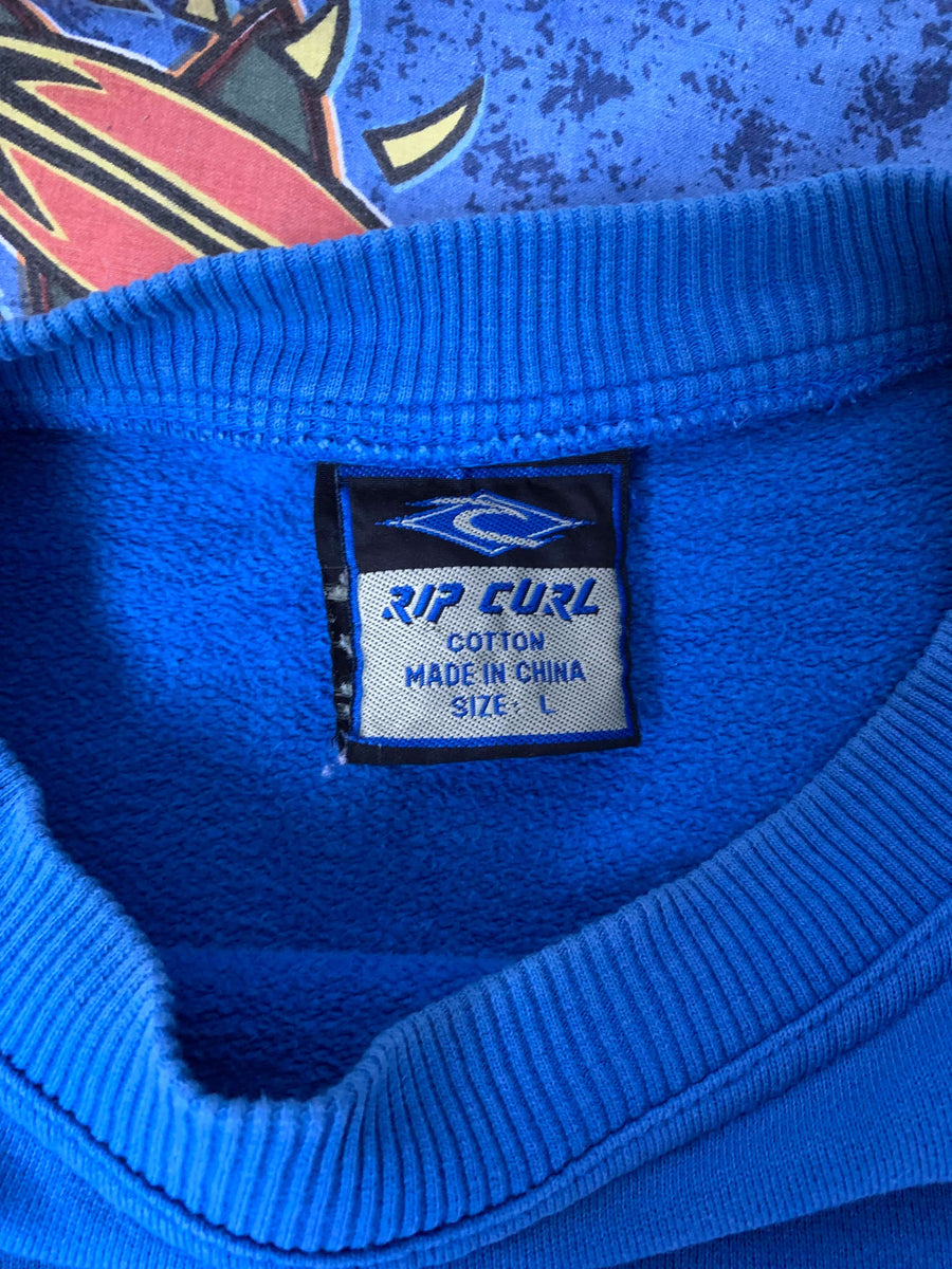 ULTRA RARE 90S RIP CURL RAINBOW WARRIOR CREWNECK - XL