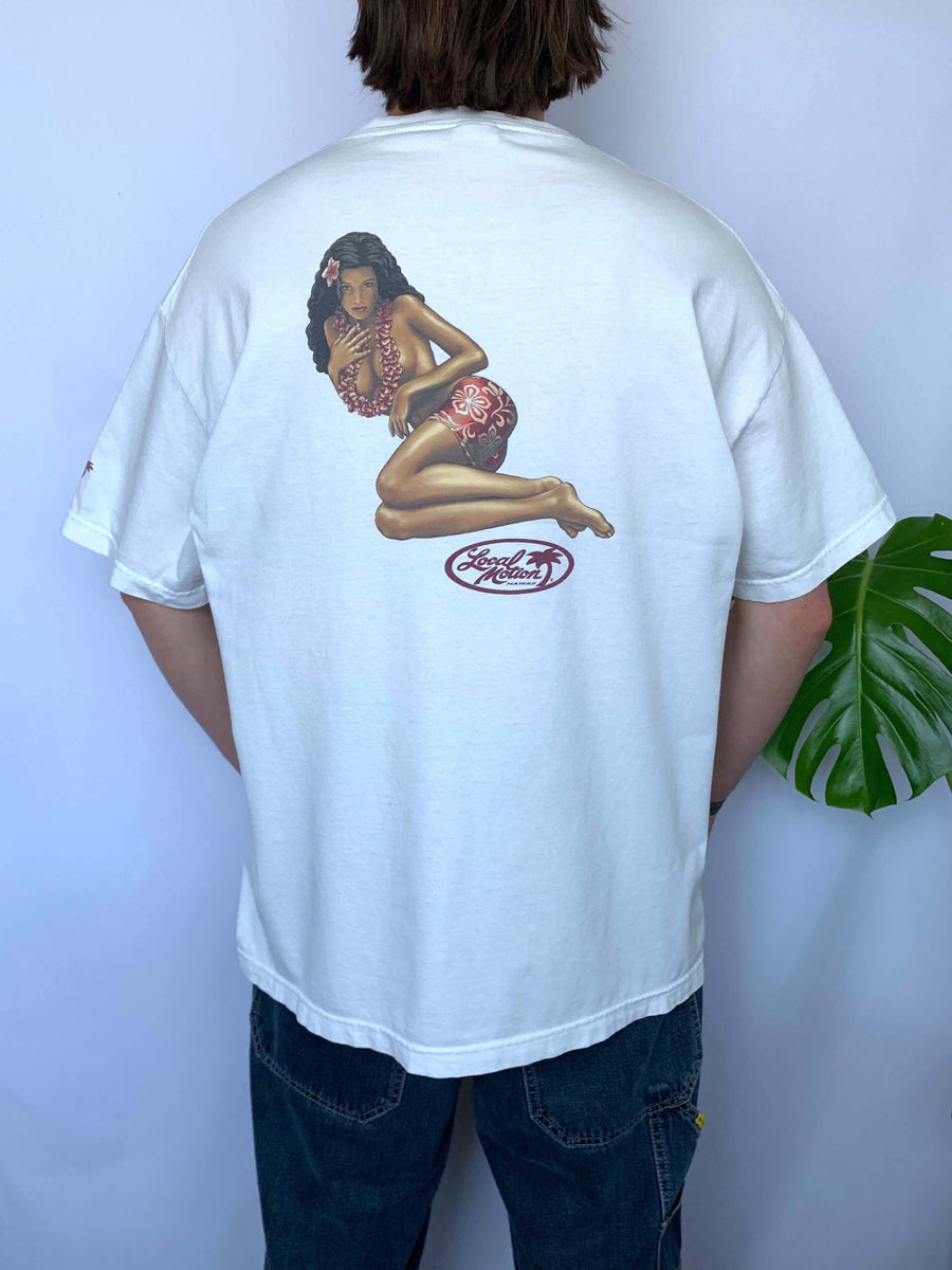 RARE VINTAGE LOCAL MOTION BABE TEE - XL