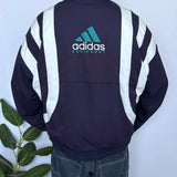 VINTAGE ADIDAS EQUIPMENT EMBROIDERED SPRAY JACKET - L