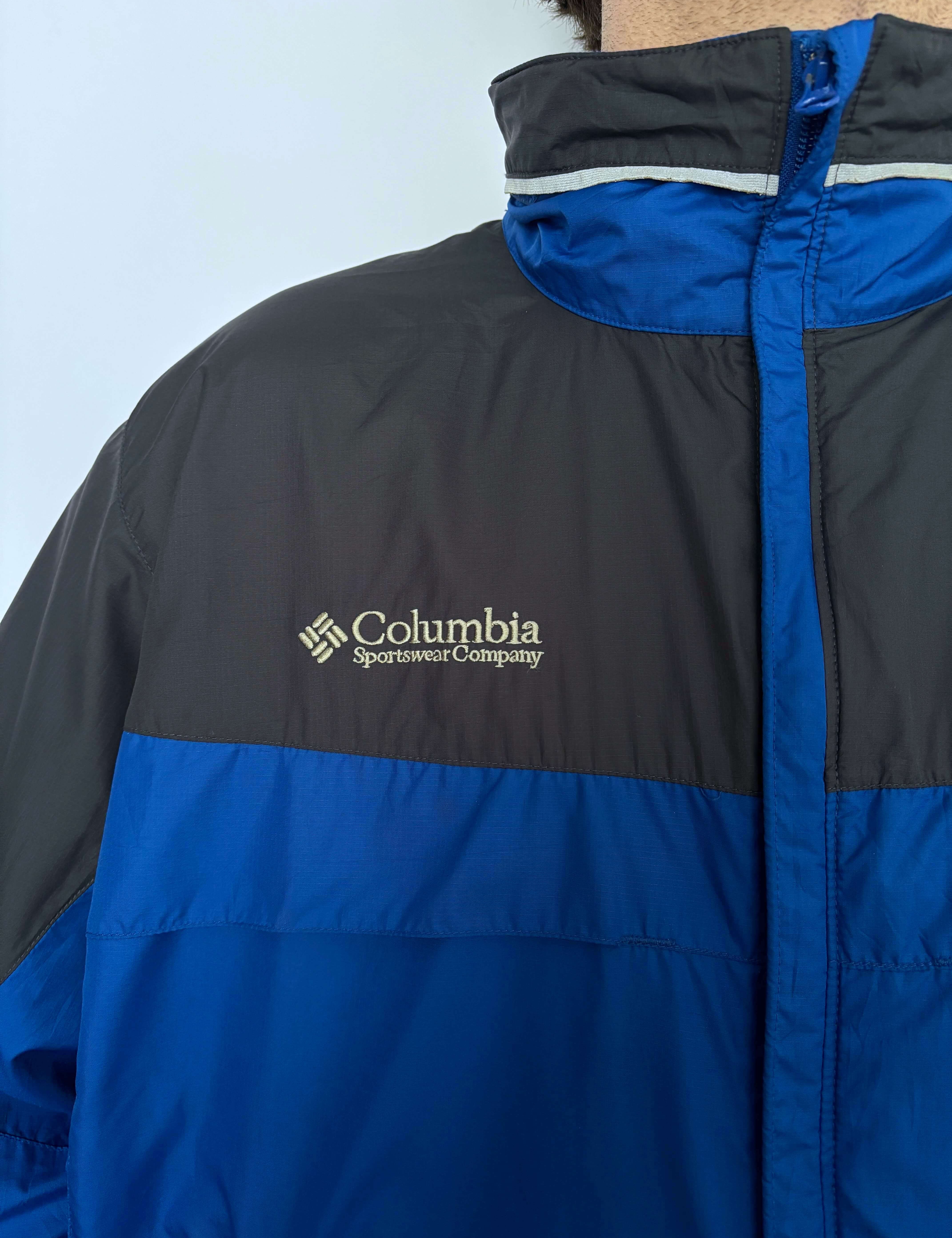 COLUMBIA TWO-TONE TITANIUM WEATHERPROOF PROOF LIGHTWEIGHT JACKET - L