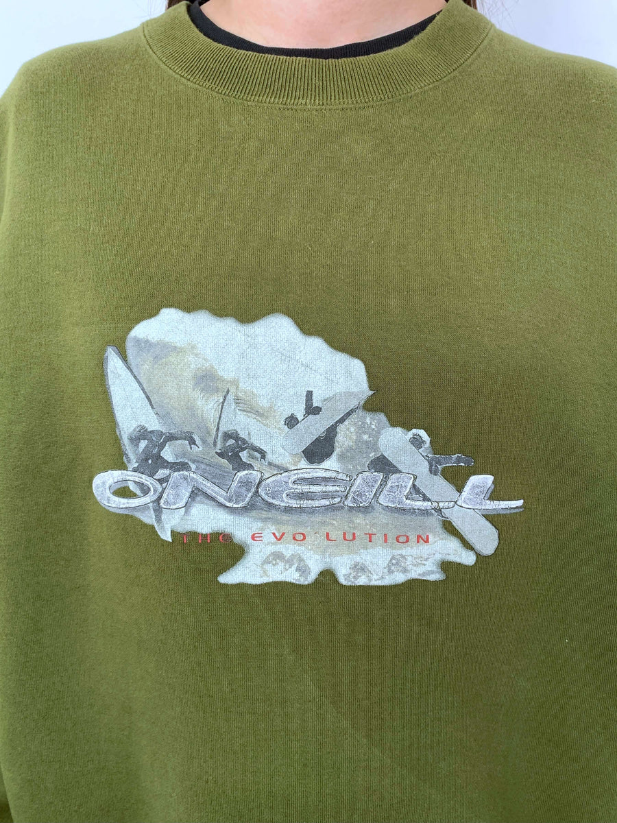 90S O'NEILL 'THE EVOLUTION' FRONT HIT CREWNECK - M