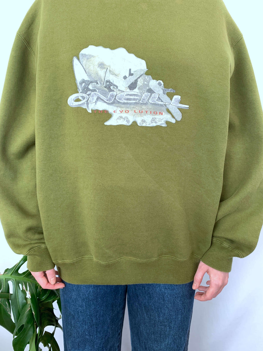 90S O'NEILL 'THE EVOLUTION' FRONT HIT CREWNECK - M