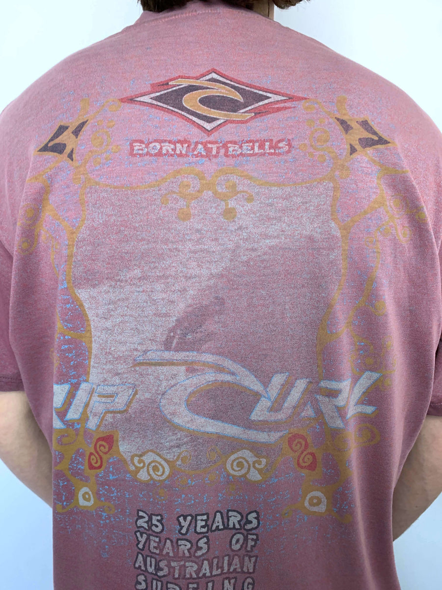 RARE FADED 90S RIP CURL 25TH ANNIVERSARY TEE - L