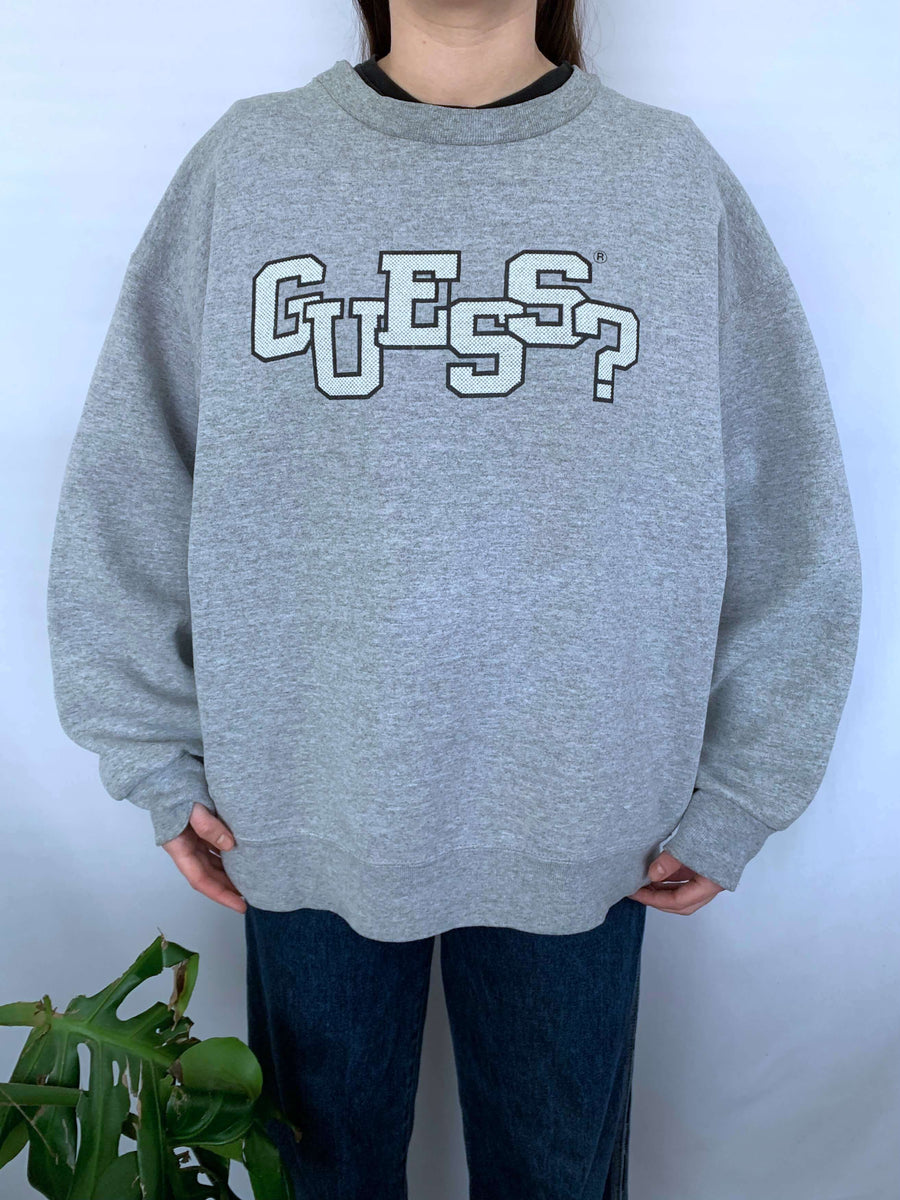 90S GUESS SPELLOUT CREWNECK - S/M