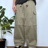 BAGGY VINTAGE B.U.M. EQUIPMENT ZIP-OFF CARGO PANTS - W34 (adjustable)