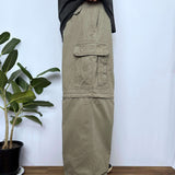 BAGGY VINTAGE B.U.M. EQUIPMENT ZIP-OFF CARGO PANTS - W34 (adjustable)